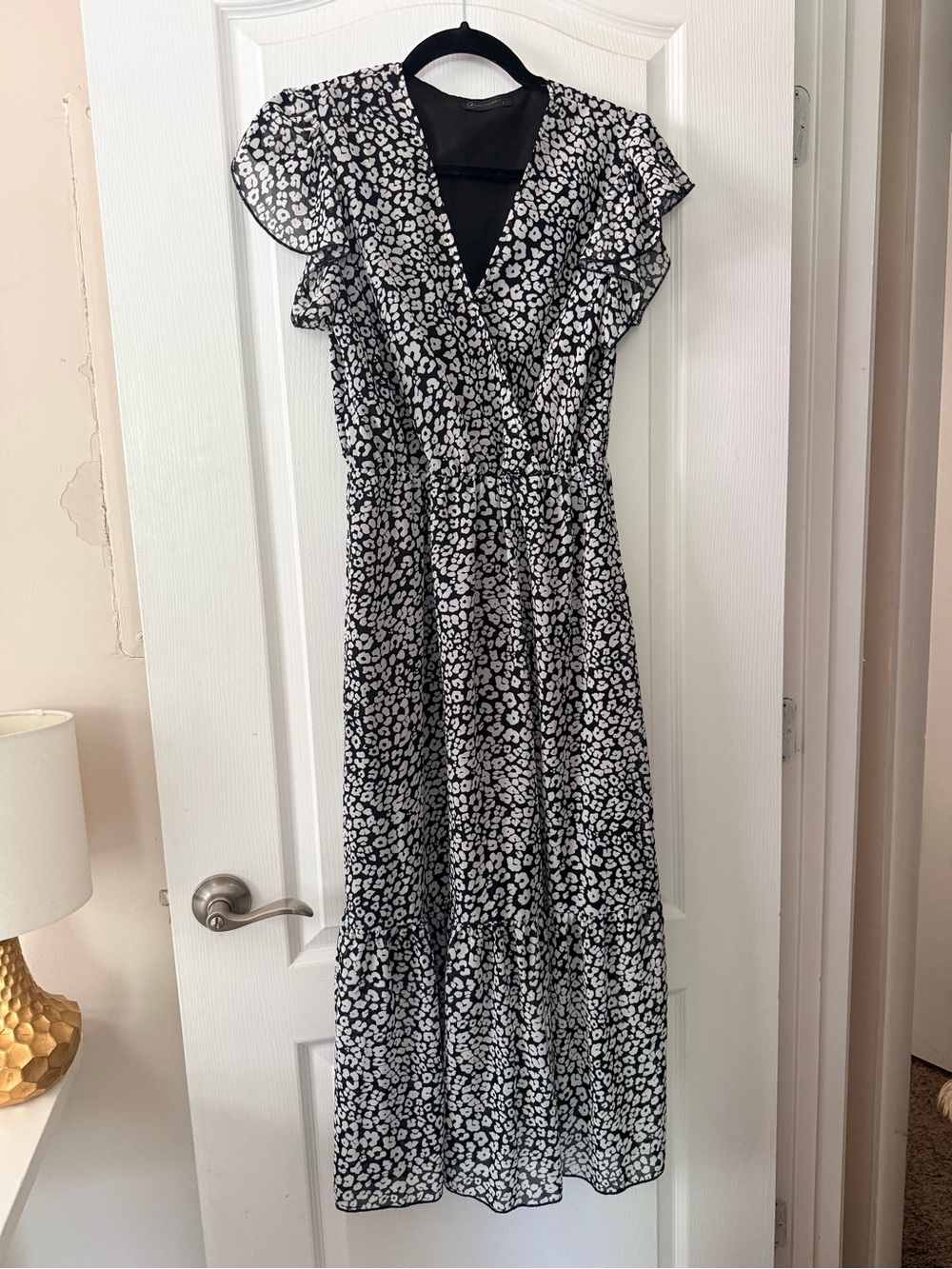 Black and White Floral Maxi Dress